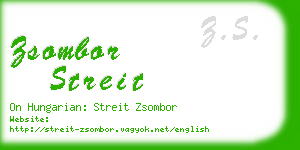 zsombor streit business card